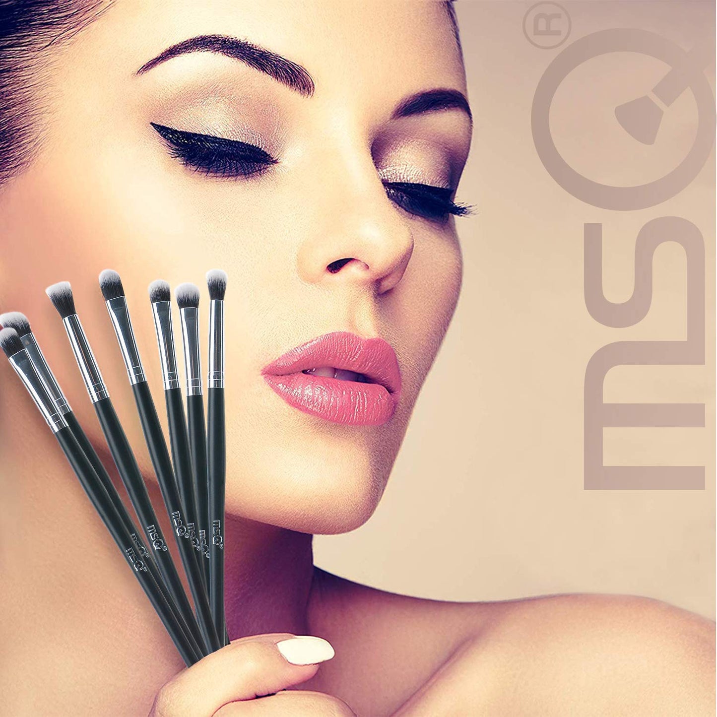 MSQ Eyeshadow Brushes Set 20pcs Makeup Eye Brushes Eyeshadow Blending Brush Eyebrow Eyeliner Lip Brush Beauty Brushes-Black Beauty & Personal Care MSQ