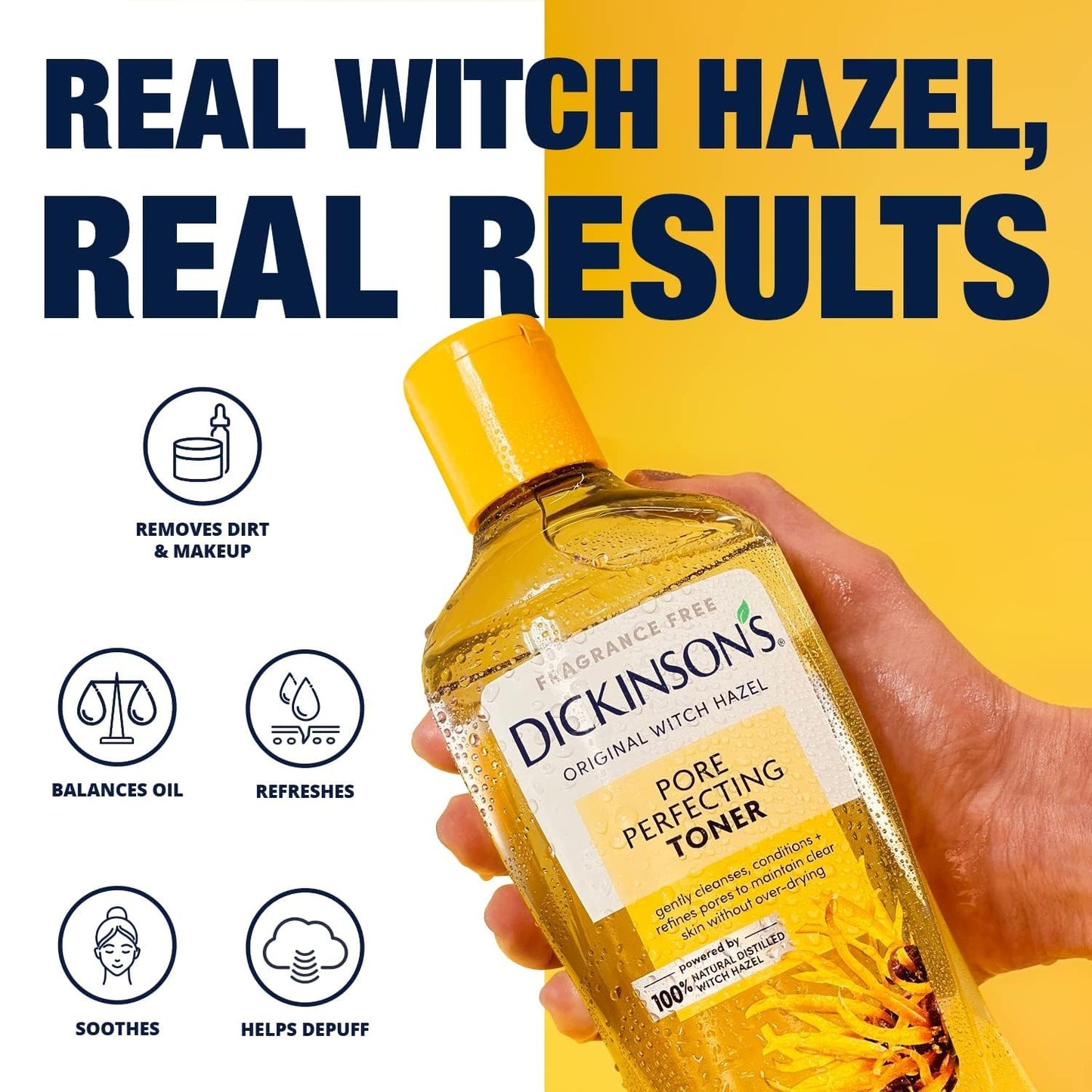 Dickinson's Original Witch Hazel Pore Perfecting Toner | 100% Natural Distilled Witch Hazel | America's #1 Toner | Refines Pores | Removes Impurities Beauty and Personal Care Dickinson's