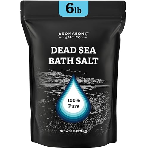 Aromasong Dead Sea Salt Bath Soak 6 Lbs. Bulk Pack - 100% Natural Dead Sea Salts for Soaking, Relaxation, and Detoxification of Skin, Dead Sea Salts Beauty & Personal Care Aromasong