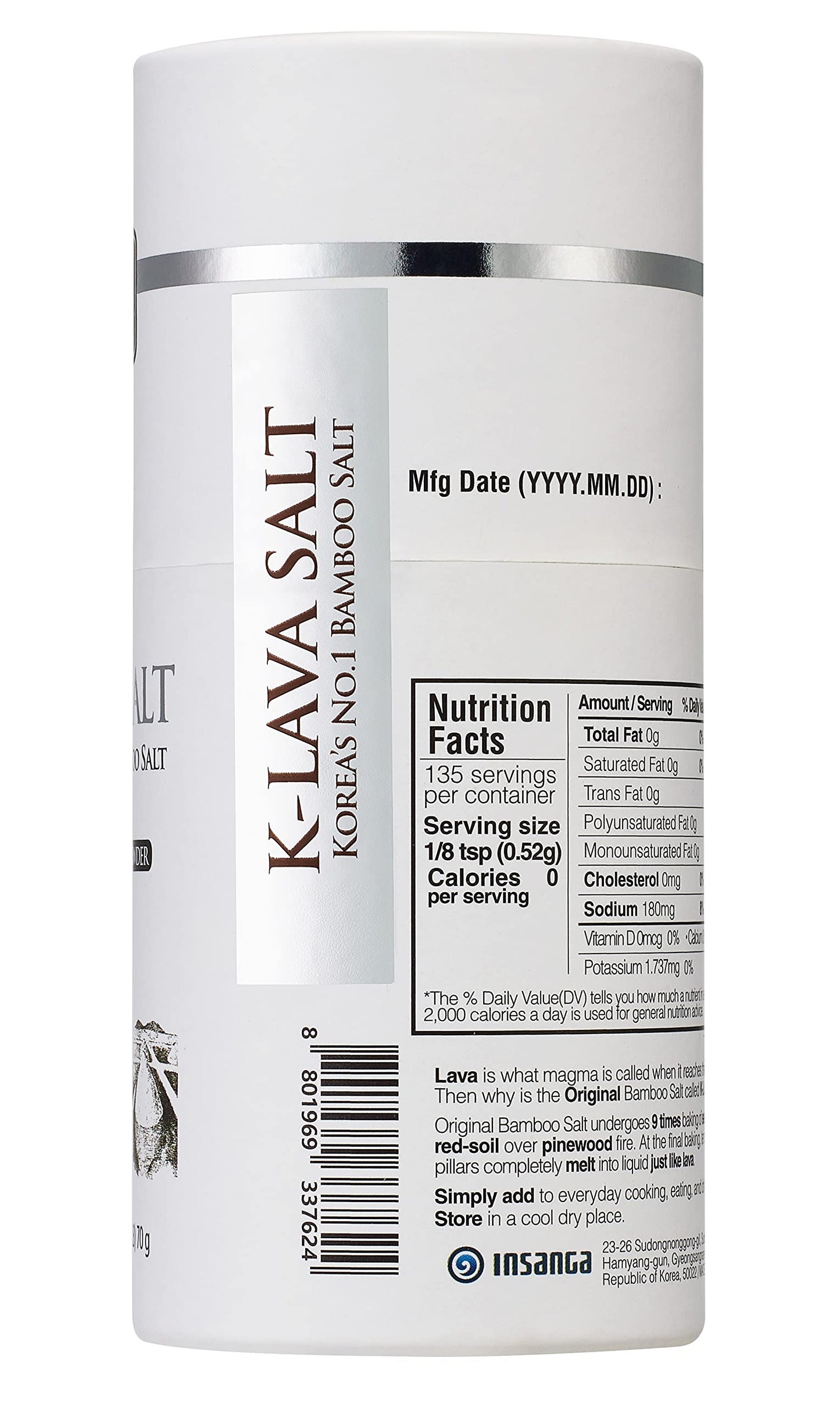 K-LAVA SALT-Korea's No.1 Bamboo Salt-Original 9x, Powder, 2.47 Ounce Beauty and Personal Care K-LAVA SALT