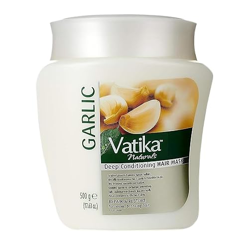 Vatika Naturals Hot Oil Hair Mask - Garlic & Multivitamin for Dry, Damaged, Nourishing & Strengthening, Deep Conditioning for Soft, Smooth Hair Beauty & Personal Care Vatika Naturals