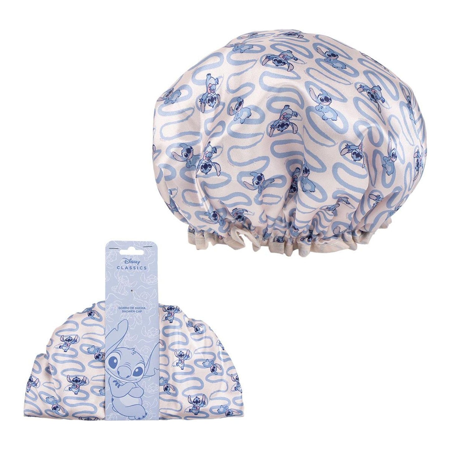 CERDÁ LIFE'S LITTLE MOMENTS - Waterproof and Adjustable Stitch Shower Cap - Stitch Shower Cap Ideal for Shower, Spa and Travel Beauty and Personal Care CERDÁ LIFE'S LITTLE MOMENTS