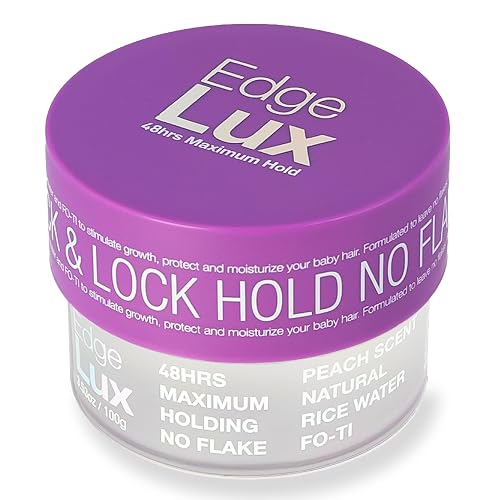 Lux Collection Edge Control Gel for 4C Hair - 48 Hour Maximum Hold Edge Control, Edge Lux with Castor Oil, Keratin & Biotin, Non-Flaking Styling Gel Beauty & Personal Care Lux Collection
