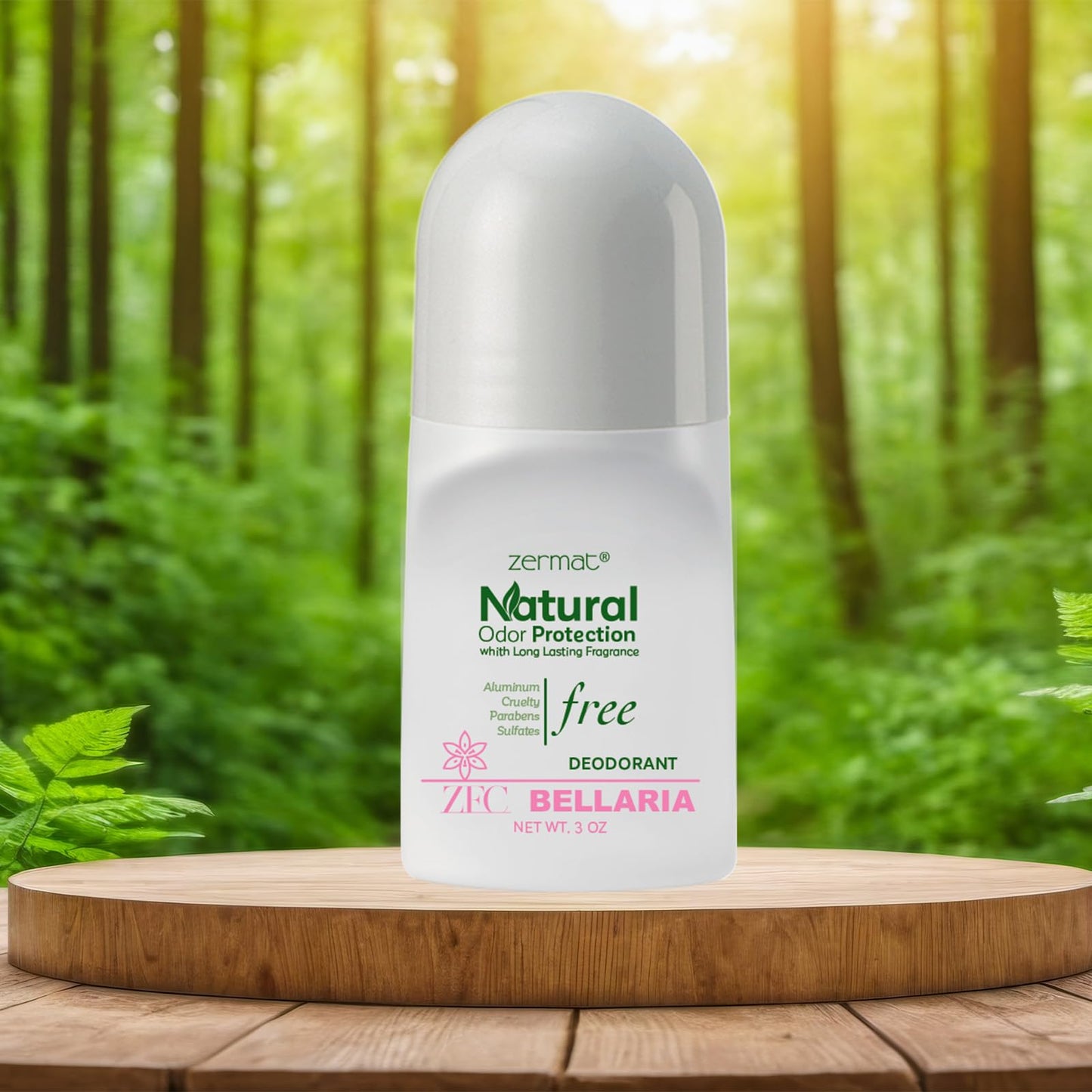 Zermat Zentimento Bellaria, Natural Roll-On Deodorant. Beauty and Personal Care Zermat