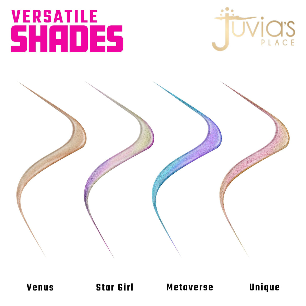 Juvia's Place Afrogalactic Glitter Liner Star Girl - Glitter Liner Liquid, Waterproof, Multi-Dimensional Gel, Metallic Liquid, Holographic, and