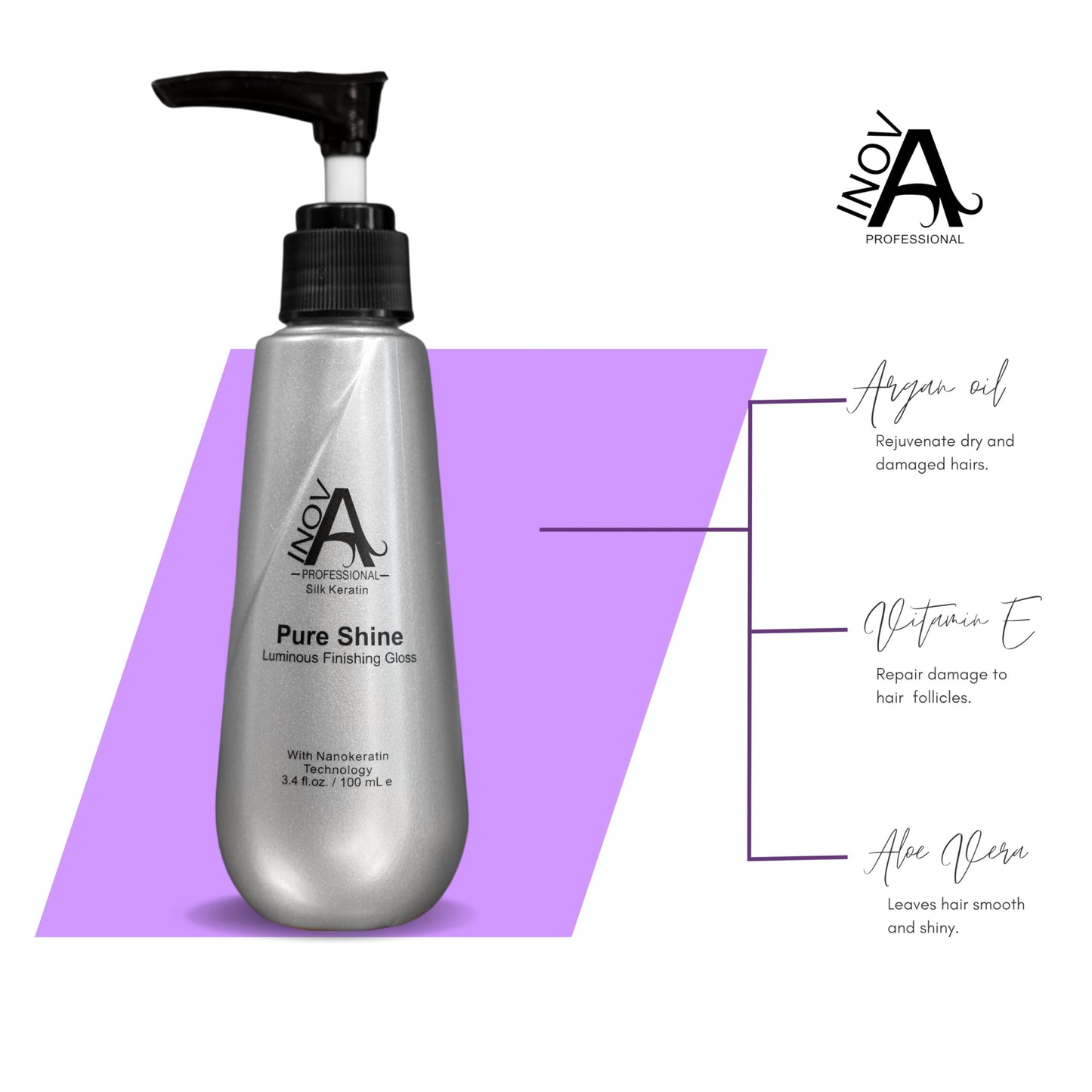 Inova Professional Pure Shine - Luminous Finishing Gloss - 3.4oz., white Beauty & Personal Care Inova Professional