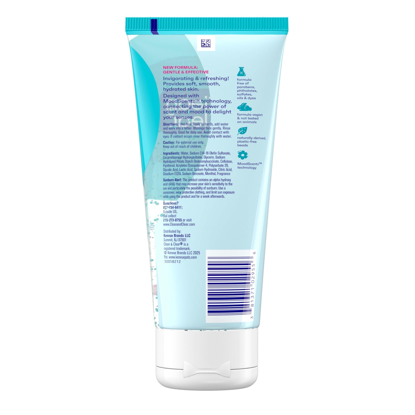 Clean & Clear Deep Action Exfoliating Facial Cleanser, Scrub & Face Wash, Pro-Vitamin B5, Lactic & Glycolic Acids, Oil-Free Gentle Daily Exfoliator Beauty & Personal Care Clean & Clear