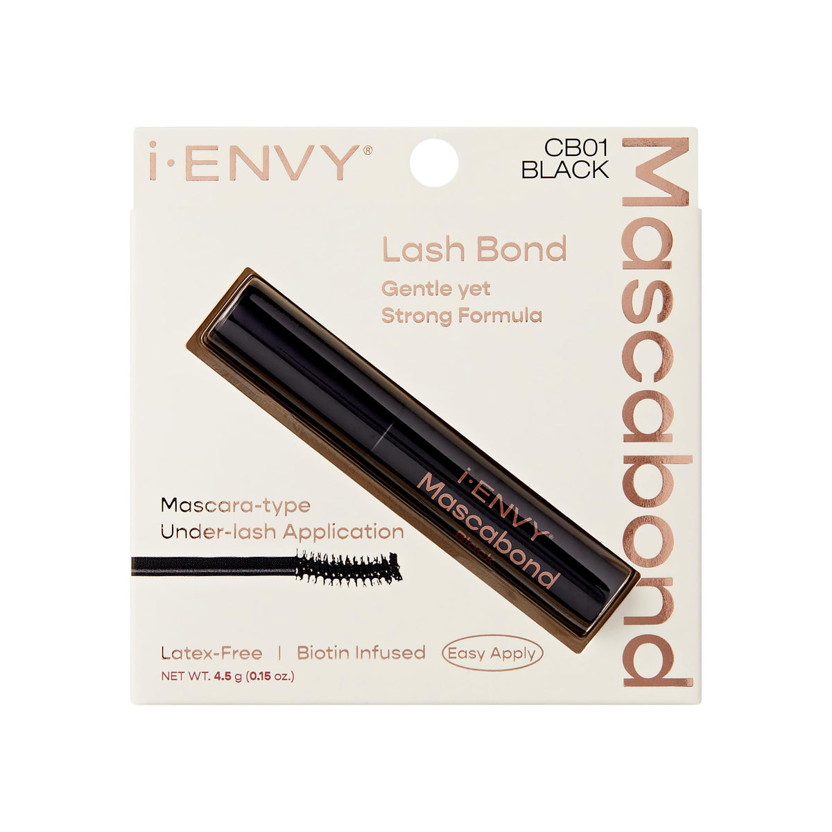 i-Envy Cluster Palette Mascabond Lash Bond Glue, Strong & Gentle Adhesive, Allergy Free & Latex Free Biotin Infused, All-Day Long-Lasting Hold (Black)