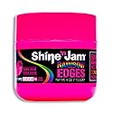 AmPro Shine-n-Jam Rainbow Edges - Strong Hold Curly Hair Gel for Women - Styling Gel for Women - Strengthens with Silk Protein - Strawberry - 4 oz Beauty & Personal Care AmPro