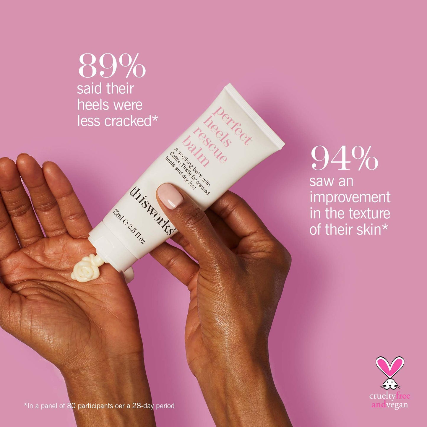 THISWORKS Perfect Heels Rescue Balm: A Natural Vegan Formula to Nourish, Repair and Moisturise with Cotton Thistle, Lemon and Lavender Essential Oils Beauty & Personal Care THISWORKS