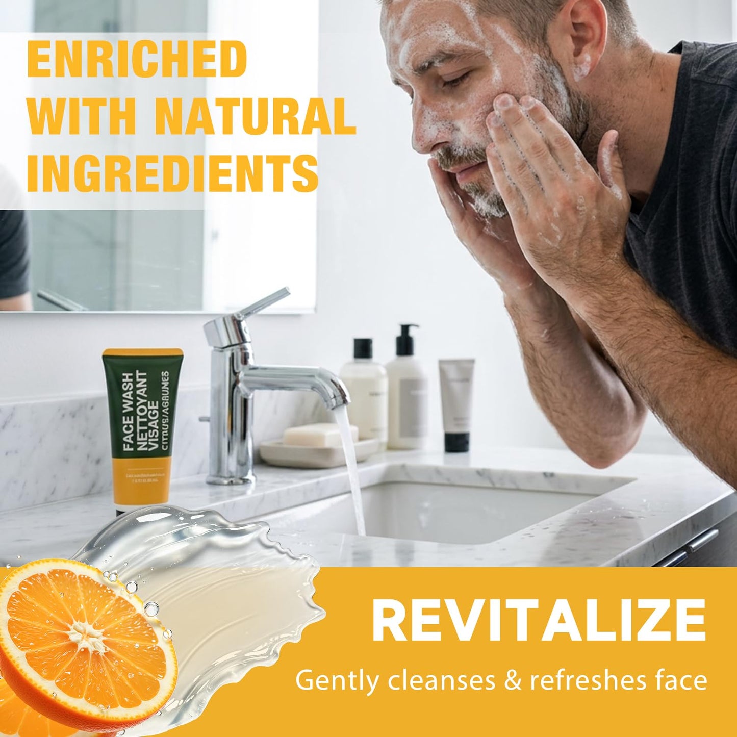 Gifts for Men, Mens Travel Size Toiletry with Body Lotion, Citrus 6pcs Mens Gift Travel Kit, Birthday Gift for Men, Christmas Valentine for Boyfriend Beauty and Personal Care BODY & EARTH