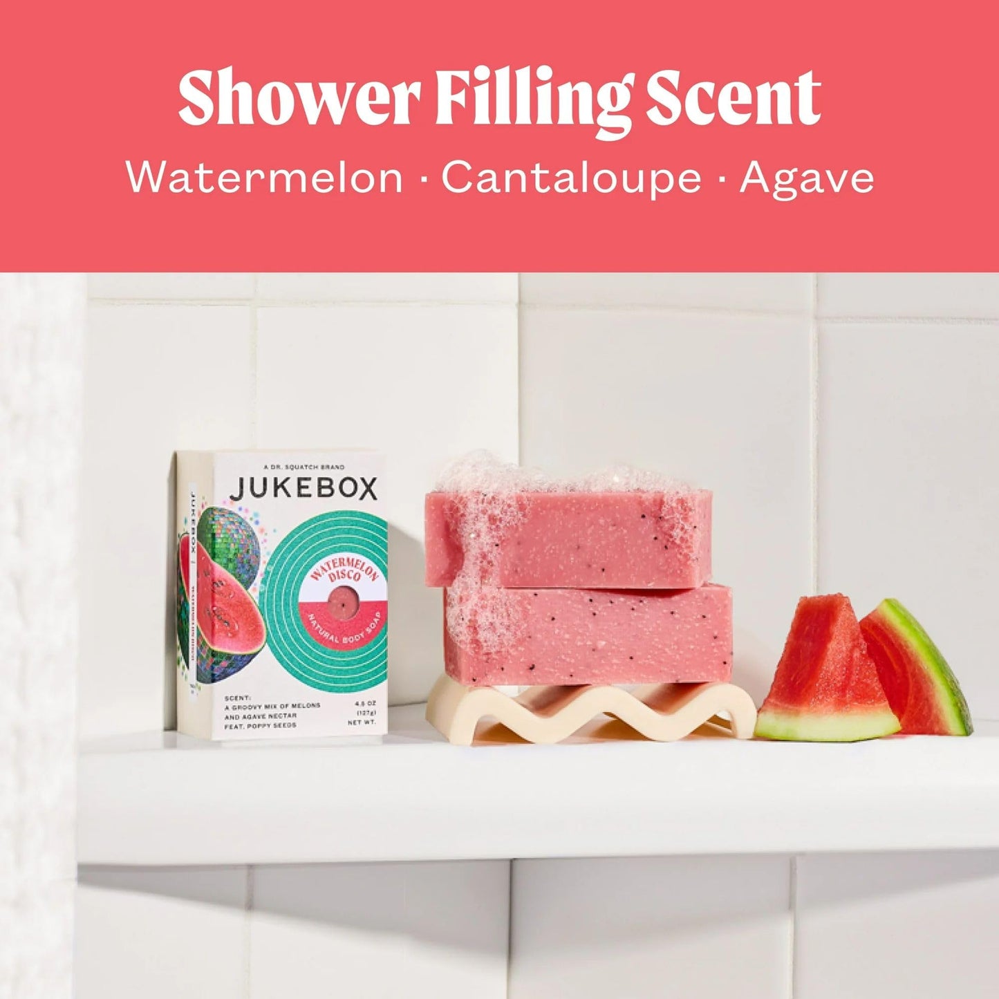 JUKEBOX Soap, Watermelon Disco, Natural Bar Soap for Women, Cold Process, Heavy Scrub, Bath Soap,No Harmful Ingredients, All Skin Types Beauty & Personal Care JUKEBOX