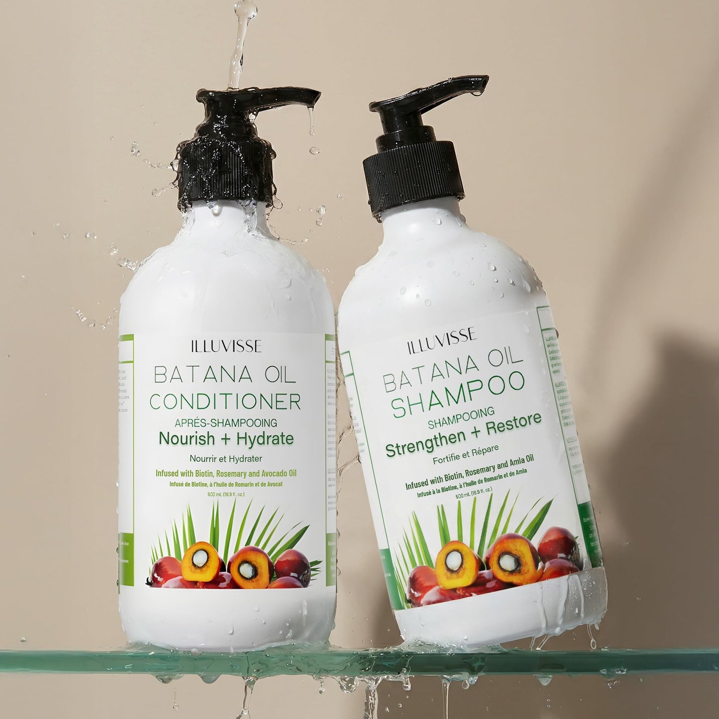 ILLUVISSE Batana Oil Shampoo and Conditioner Set for Hair Growth & Thickening, Organic Rosemary, Tea Tree Oil, Biotin & Aloe Vera Formula for Men Beauty & Personal Care ILLUVISSE