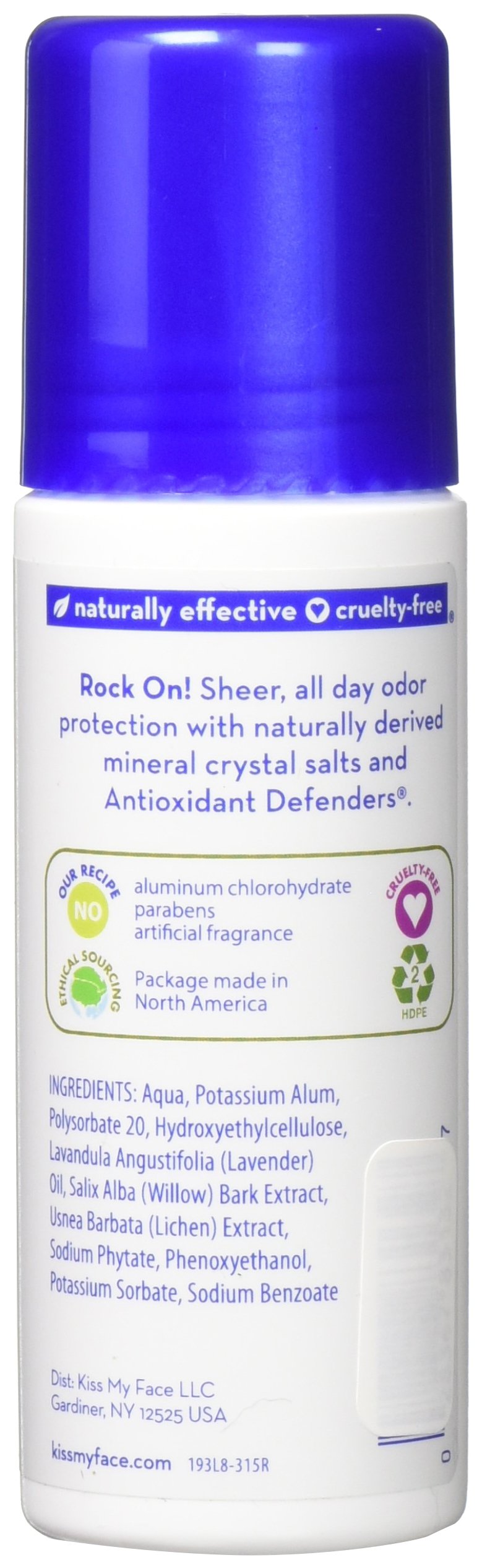 Kiss My Face Paraben Free Liquid Rock Roll-On Deodorant, Lavender, 3 Fl Oz (Pack of 2) Beauty and Personal Care Kiss My Face