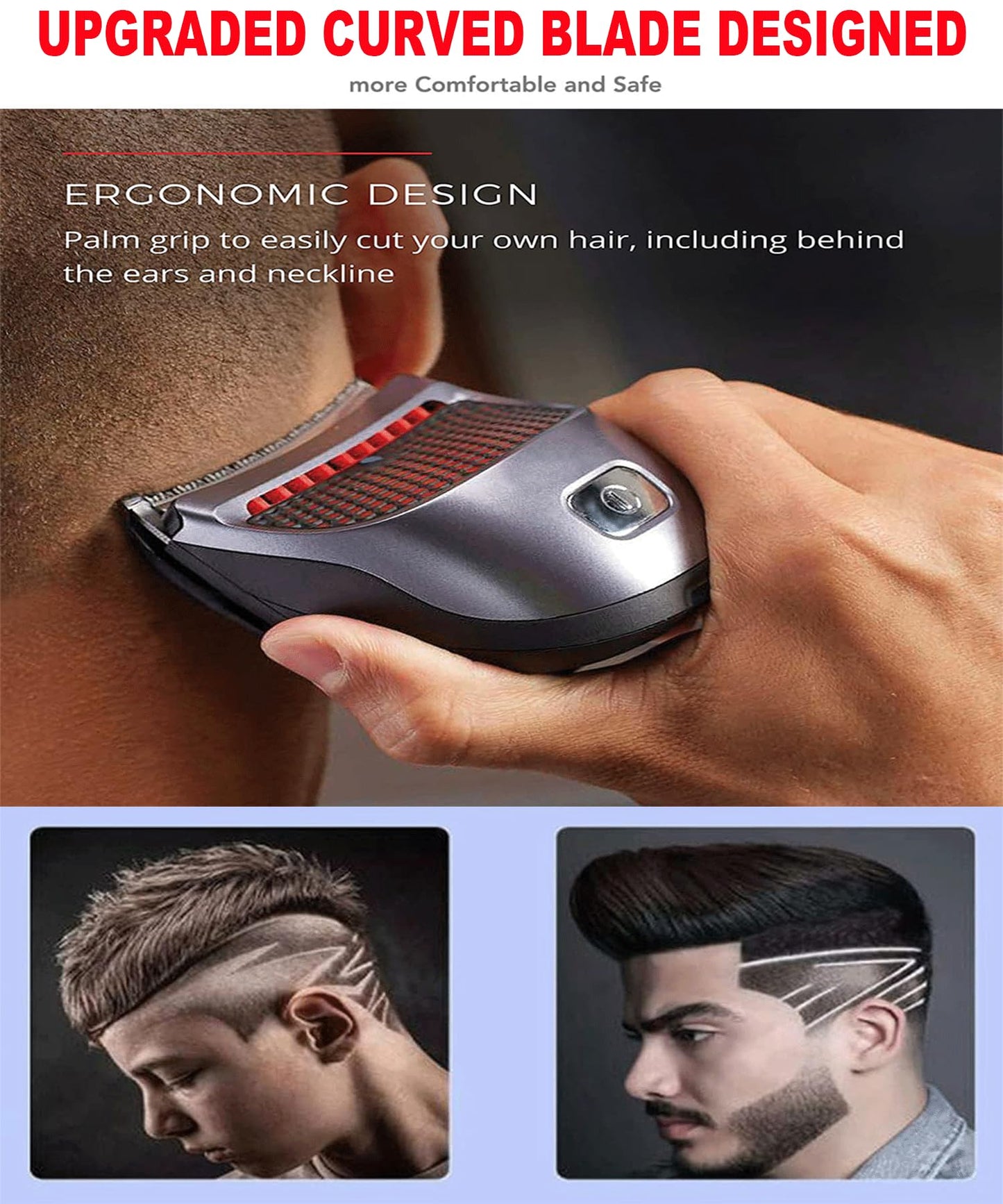 HAASHADA Shortcut Hair Clippers Self-Haircut Kit for Men, Shortcut Self Grooming Haircut Kit with 9 Limited Combs, USB Rechargeable Cordless Electric Beauty and Personal Care HAASHADA