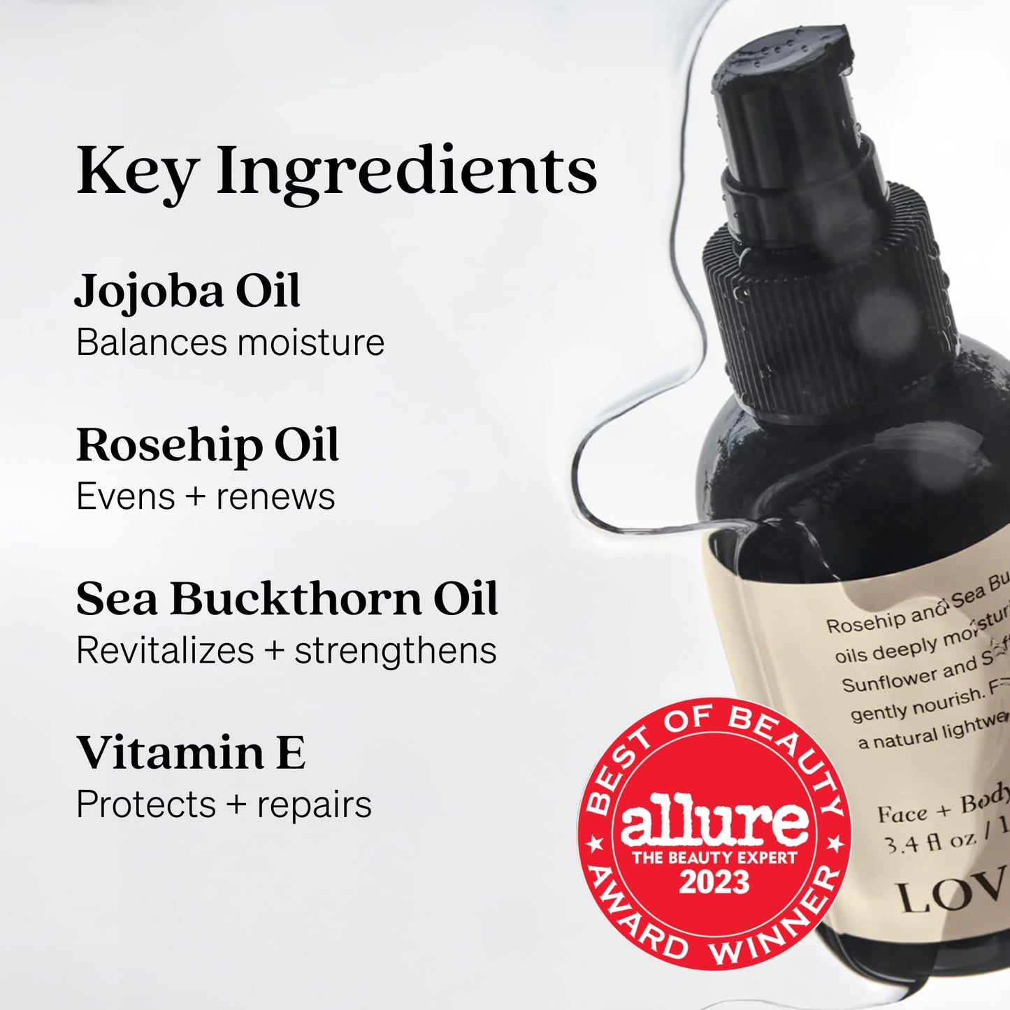 Loved01 Face & Body Oil, John Legend Skincare, Vitamin A & E, Fades Scars, Stretch Marks & Hyperpigmentation, Lightweight Non-Greasy, Daily Hydration Beauty & Personal Care Loved01