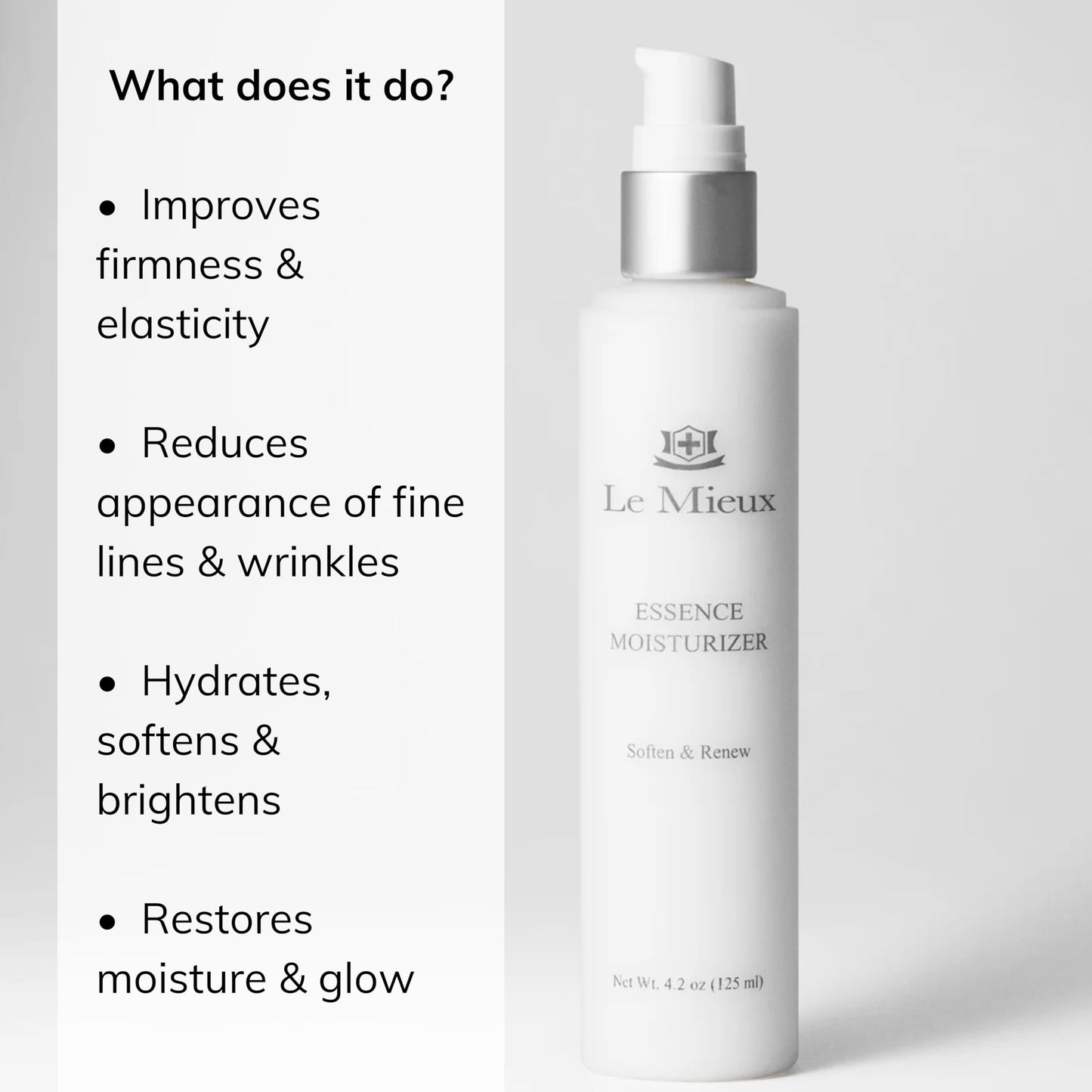 Le Mieux Essence Moisturizer - Peptide-Infused Facial Anti Aging Emulsion with Marine Collagen, Hexapeptide-8 & Hyaluronic Acid Base, Hygrating Beauty & Personal Care Le Mieux