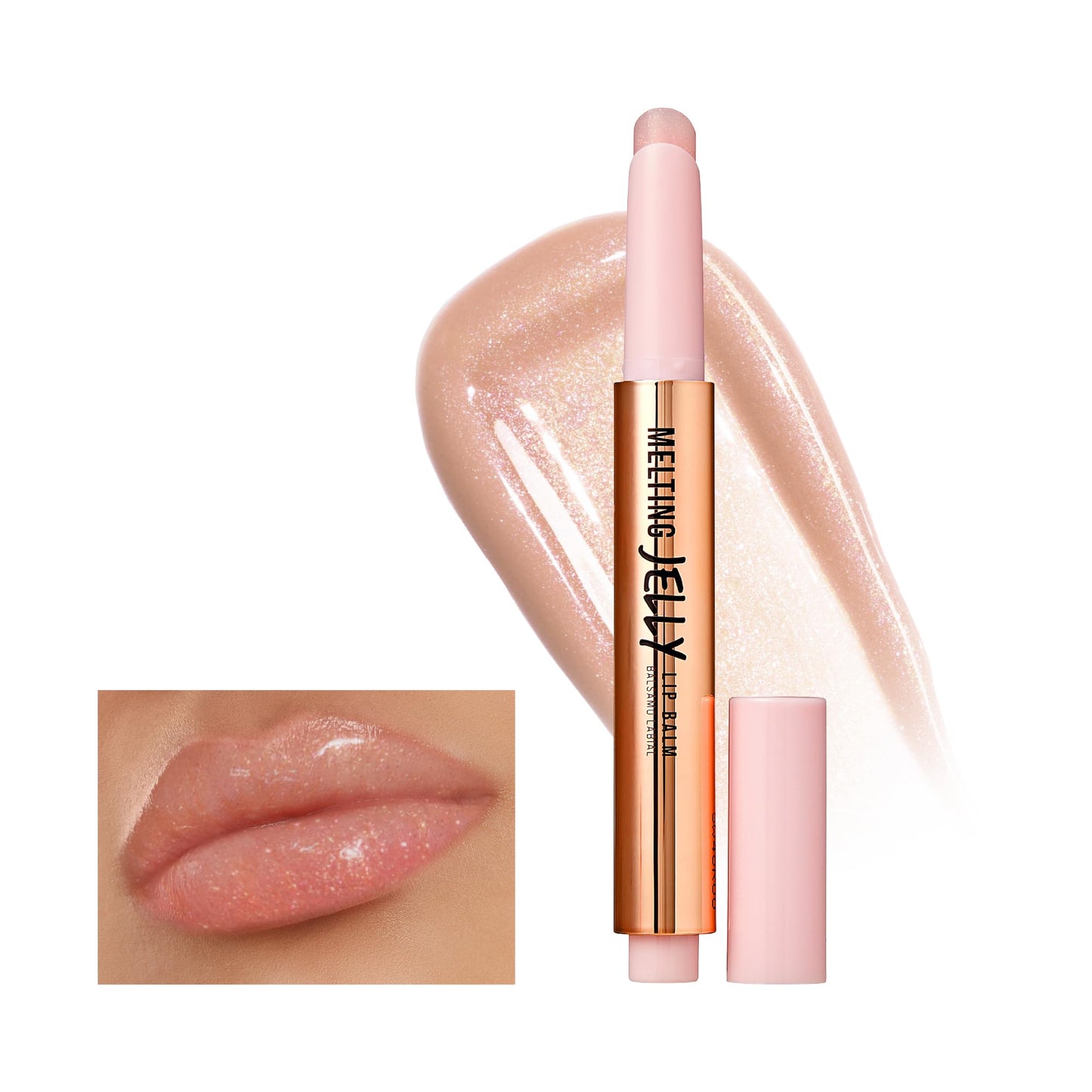 KISS NEW YORK Professional Melting Jelly Lip Balm, High Shine & Moisturizing Lip Stick, Long Lasting, Plumping Effect Look, Non-Sticky & Not Cakey Beauty and Personal Care Kiss