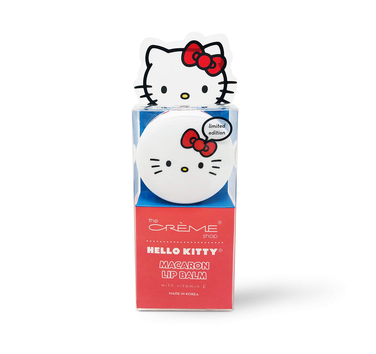 The Crème Shop x Hello Kitty Macaron Lip Balm, Korean Lip Balm with Shea Butter and Vitamin E - Mixed Berry Beauty & Personal Care The Crème Shop