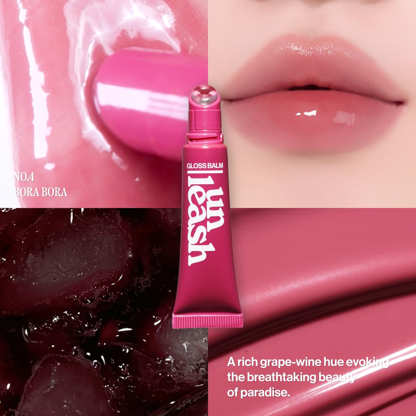 UNLEASHIA Sunset Dazzle Lip Gloss Balm, Hydrating Tinted Lip Balm with Glossy Shimmer, Lightweight & Moisturizing Vegan Formula with Peptides Beauty and Personal Care UNLEASHIA