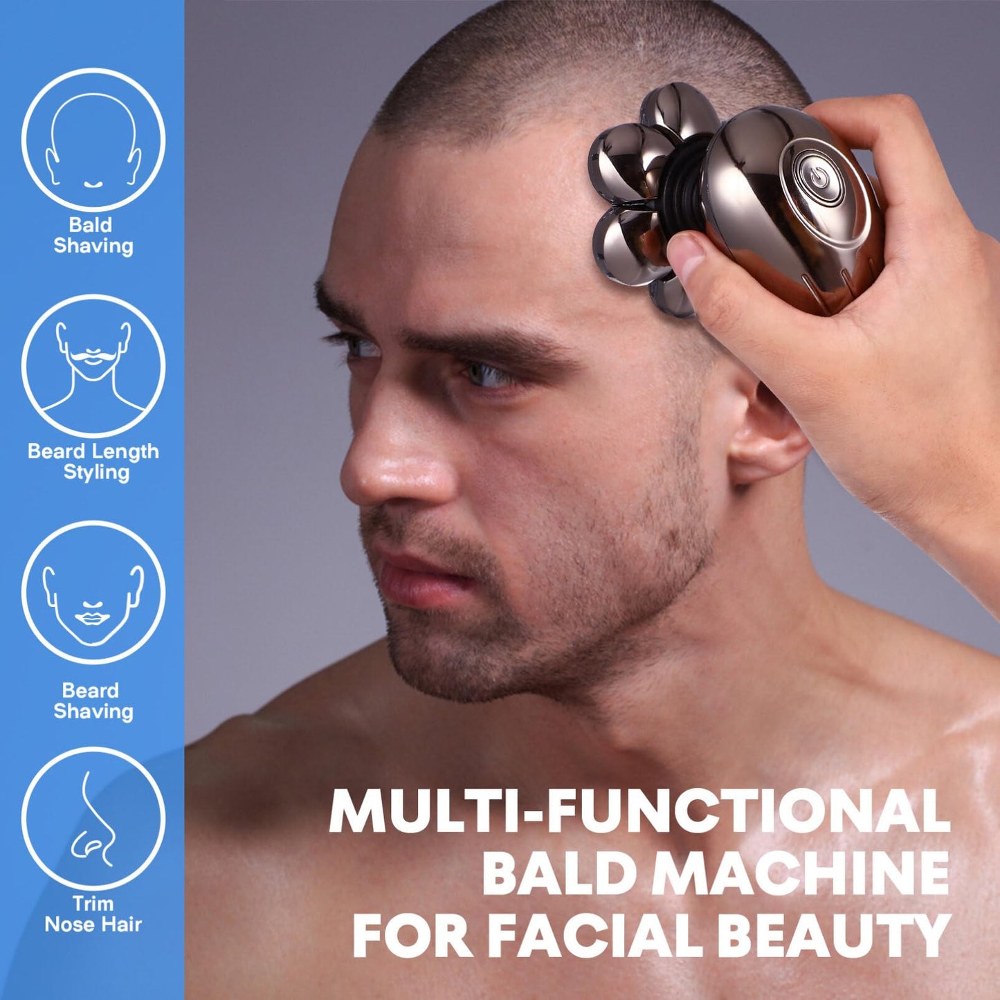 Beaupretty Beard Kit for Men Electric Shaver Razor Face and Head Trimmer Hair Removal Machine Nose Hair Trimmer Portable Rustproof Stainless Steel Beauty and Personal Care Beaupretty