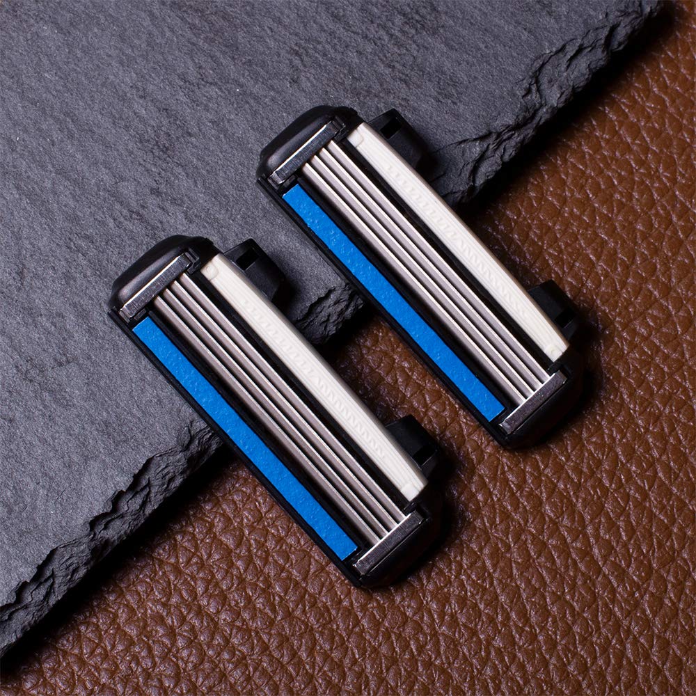 HeadBlade Men's HB4 Refill Shaving Razor Blades - 4 Stainless Steel Blades for No Tugging or Pulling, Shave Less, Works for Face, Body, and Scalp (12 Beauty and Personal Care HeadBlade