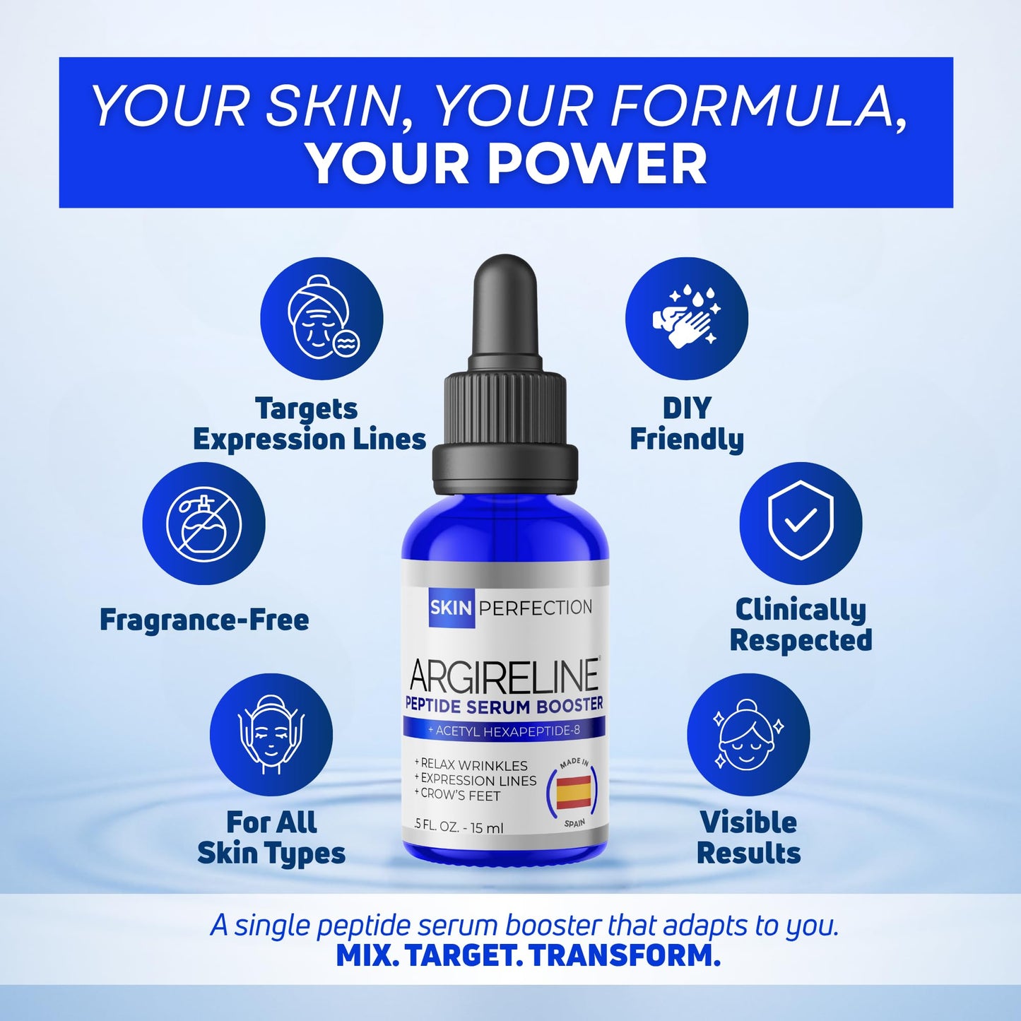 Skin Perfection Argireline Serum - Peptides Serum for Face with Acetyl Hexapeptide-8 for Fine Lines & Wrinkles - Diy Anti Aging Argireline Booster Beauty & Personal Care Skin Perfection