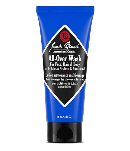 Jack Black All Over Wash Face, Body & Hair Cleanser, 3 Fl Oz - Citrus, Mint & Oakmoss - Mens Face Wash, Body Wash, Shampoo, Skin Care, Hair Care Beauty & Personal Care Jack Black