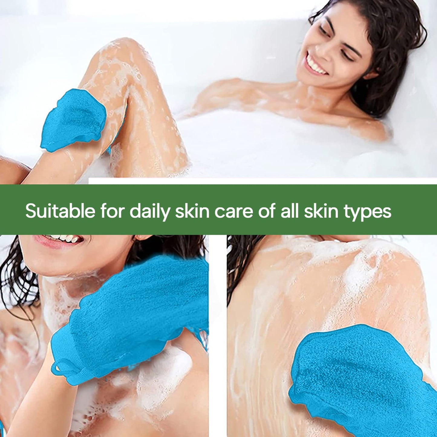 1 Piece Exfoliating Mitt Exfoliating Washcloth Korean Body Scrub Gloves Italy Face Shower Cloth Asian Bath Massage Mitts Exfoliating Gloves For Shower Beauty and Personal Care Vdaxvme