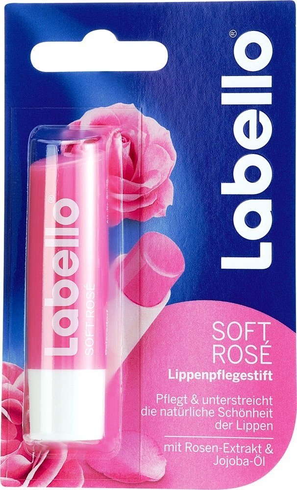 Labello SOFT ROSE Care Lip Care Balm 4.8gr Lipcare Pack of 3 Beauty and Personal Care Labello