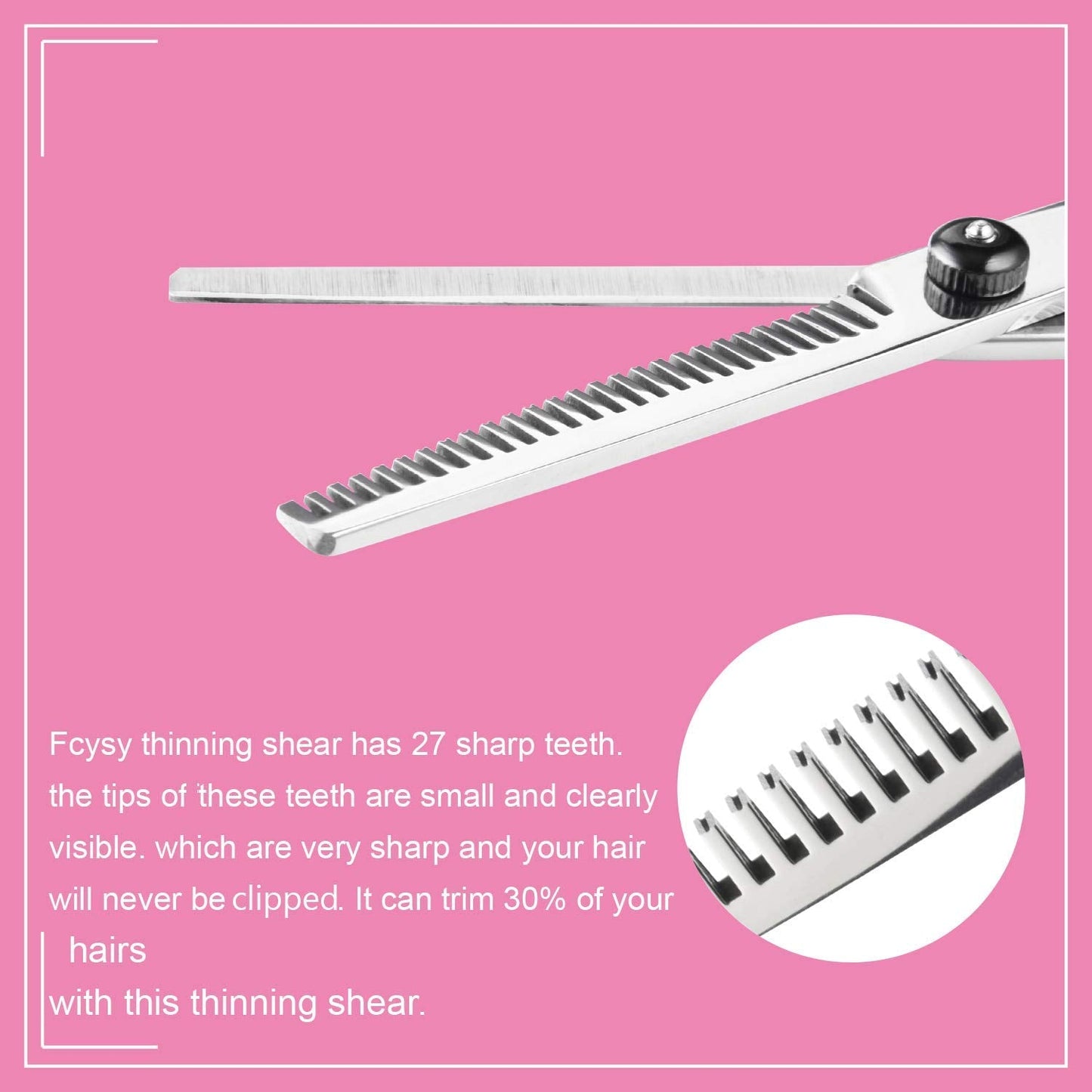 Hair Cutting Scissors Thinning Shears- Fcysy Professional Barber Sharp Hair Scissors Hairdressing Shears Kit with Haircut Accessories in Leather Case Beauty and Personal Care Fcysy