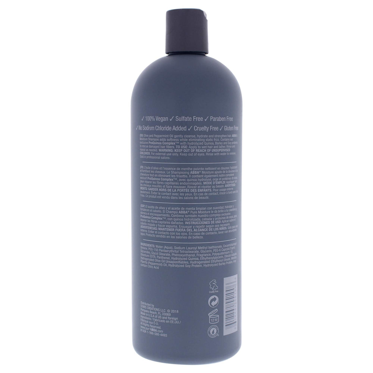 ABBA Moisture Shampoo, Olive & Peppermint Oil, 32 Fl Oz (Pack of 1) Beauty & Personal Care ABBA