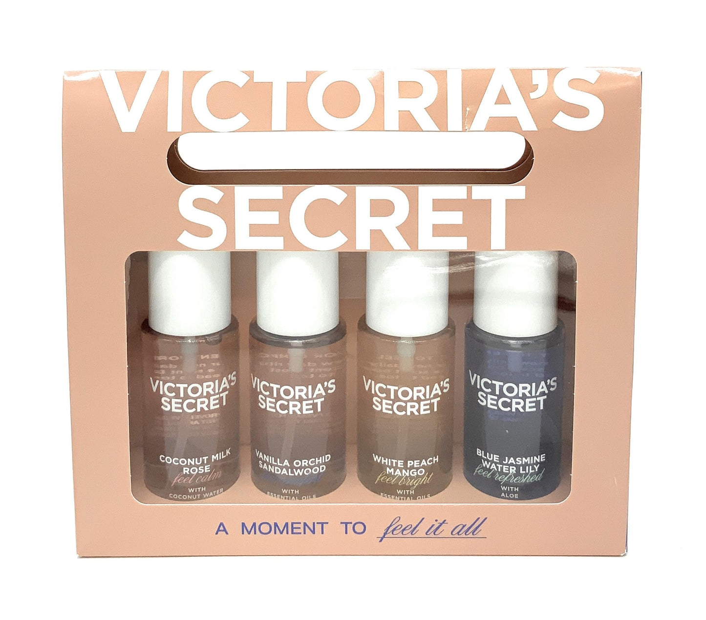 Victoria's Secret Best Of Hair & Body Mist, Set Include: Coconut Milk Rose, Vanilla Orchid Sandalwood, White Peach Mango, Blue Jasmine Water Lily 2.5 Beauty & Personal Care Victoria's Secret