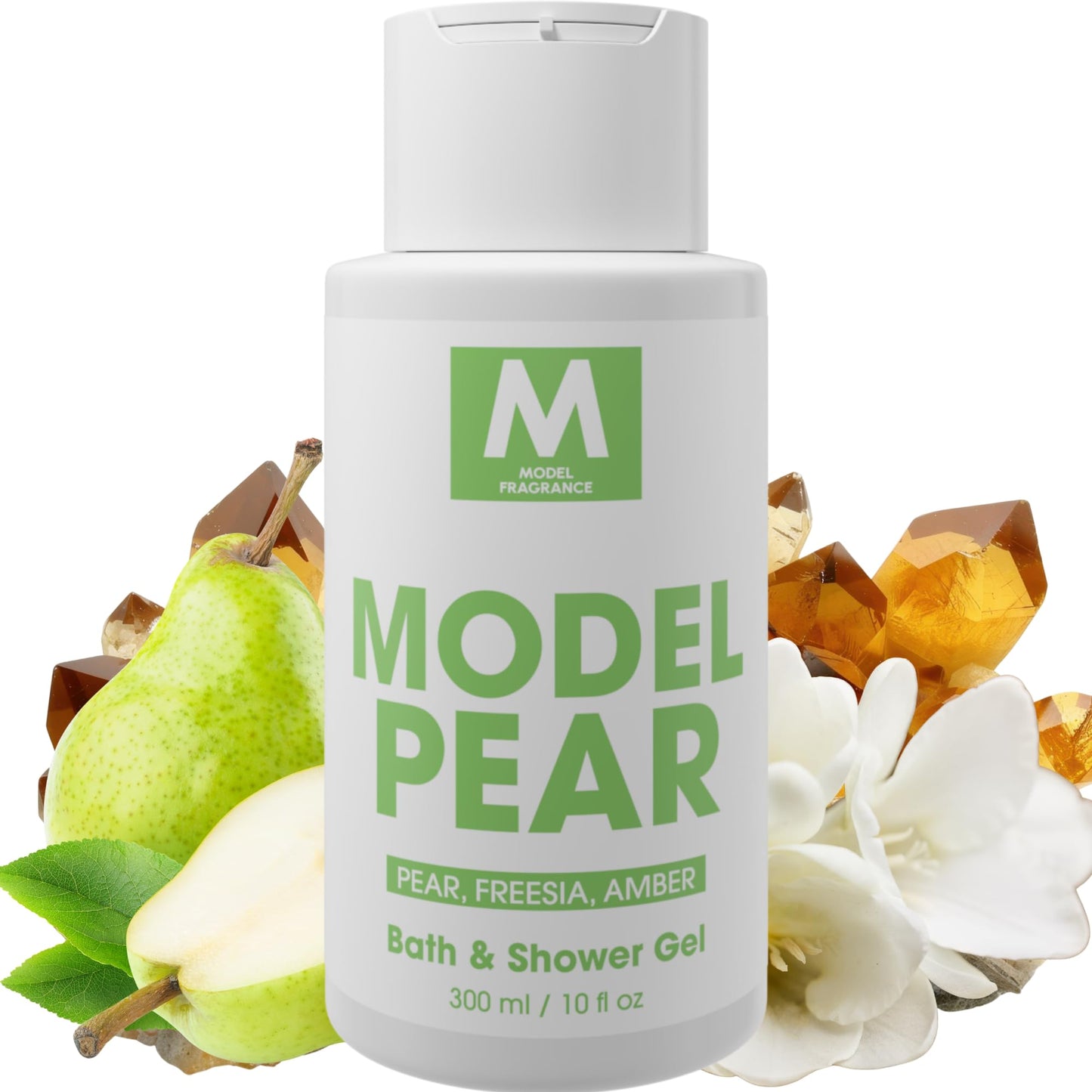MODELFRAGRANCE Model Pear Gourmand Body Gel | Pear, Amber, and Freesia Scented | Hydrating, Nourishing, and Refreshing Shower Gel | Scented Spa Beauty & Personal Care MODELFRAGRANCE