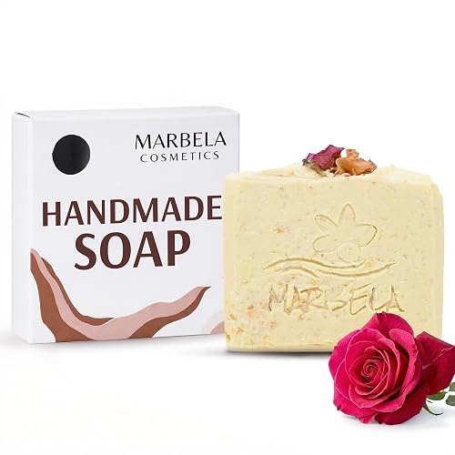 Marbela Cosmetics Handmade Soap Bar - Made in USA, Vegan Friendly, Palm Oil Free, Natural Bar Soap - Gentle Face & Body Soap for Daily Skin Care Beauty & Personal Care Marbela
