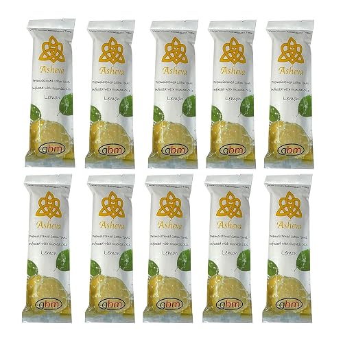 Asheva 8" x 9" Individually Wrapped Oshibori Disposable Towels - Luxurious Moist Cotton Hot/Cold Refreshment Towel - Lavender, Lemon, or Tea Tree Beauty & Personal Care GBM