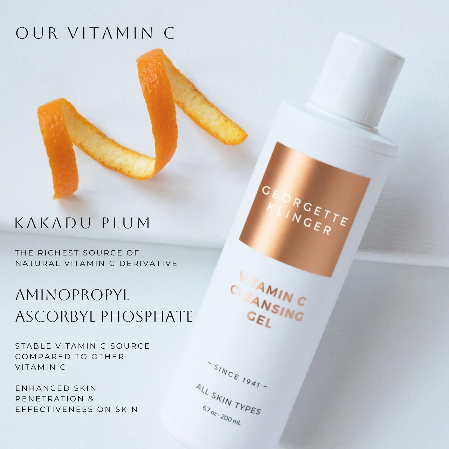 Georgette Klinger Vitamin C Cleansing Gel - Daily Antioxidant Face Wash Brightens and Improves Texture for Clearer, Smoother Skin. Deeply Cleans Beauty & Personal Care Georgette Klinger