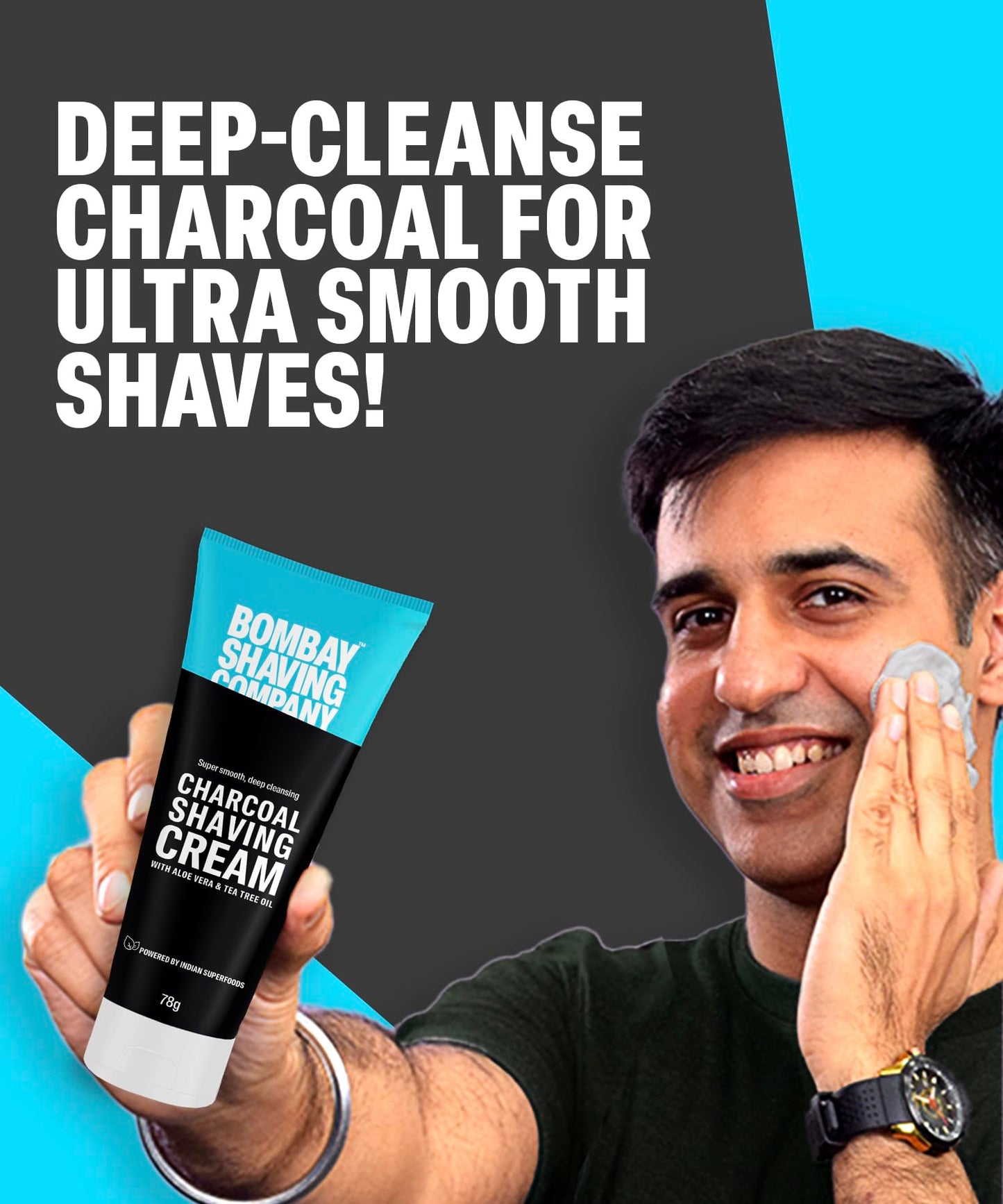 Bombay Shaving Co. Charcoal Shaving Cream for Men Beauty and Personal Care Bombay Shaving Company