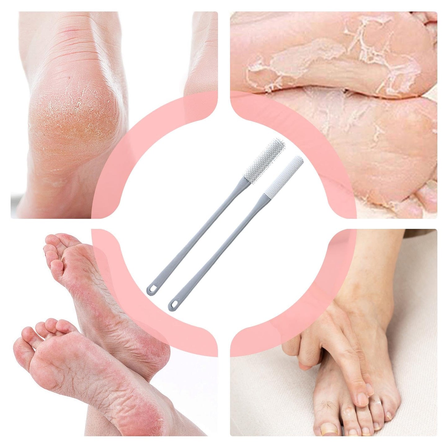 Foot Scrubber Shower, Silicone Foot Brush, Toe Cleaning Brush, Long Handled Silicone Toe Crevice Cleaning Brush, Soft Skin Exfoliation Lotion Beauty and Personal Care Buhyujkm