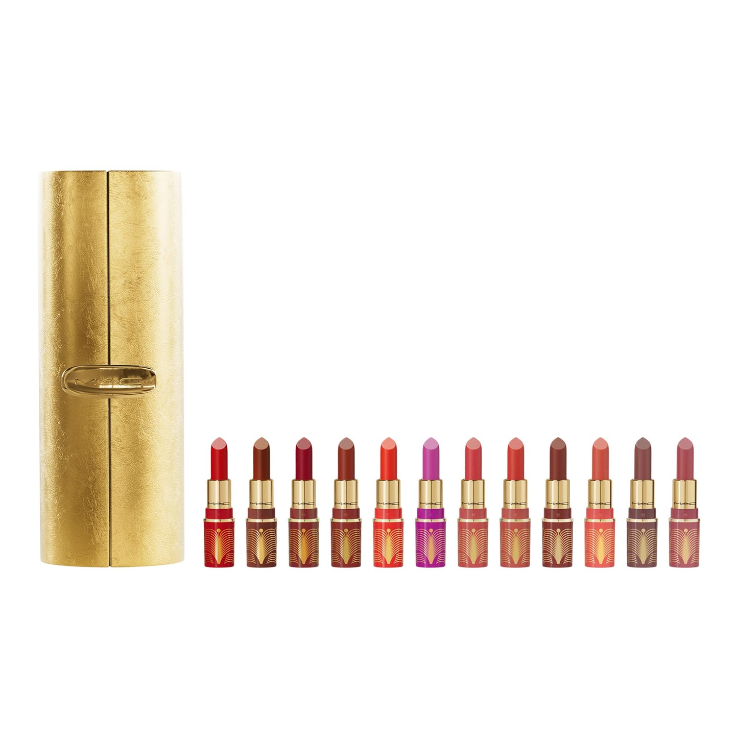 MAC Golden Girls Mini Lustreglass Lipstick Vault, 12 Piece Set Beauty & Personal Care MAC