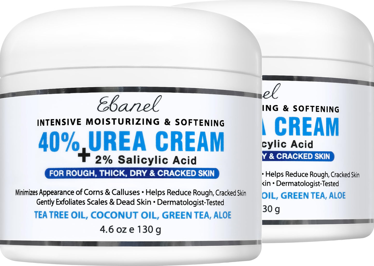 Ebanel Urea Cream 40% plus Salicylic Acid 2% for Dry Cracked Feet Skin, 2PK Beauty and Personal Care Ebanel Default Title