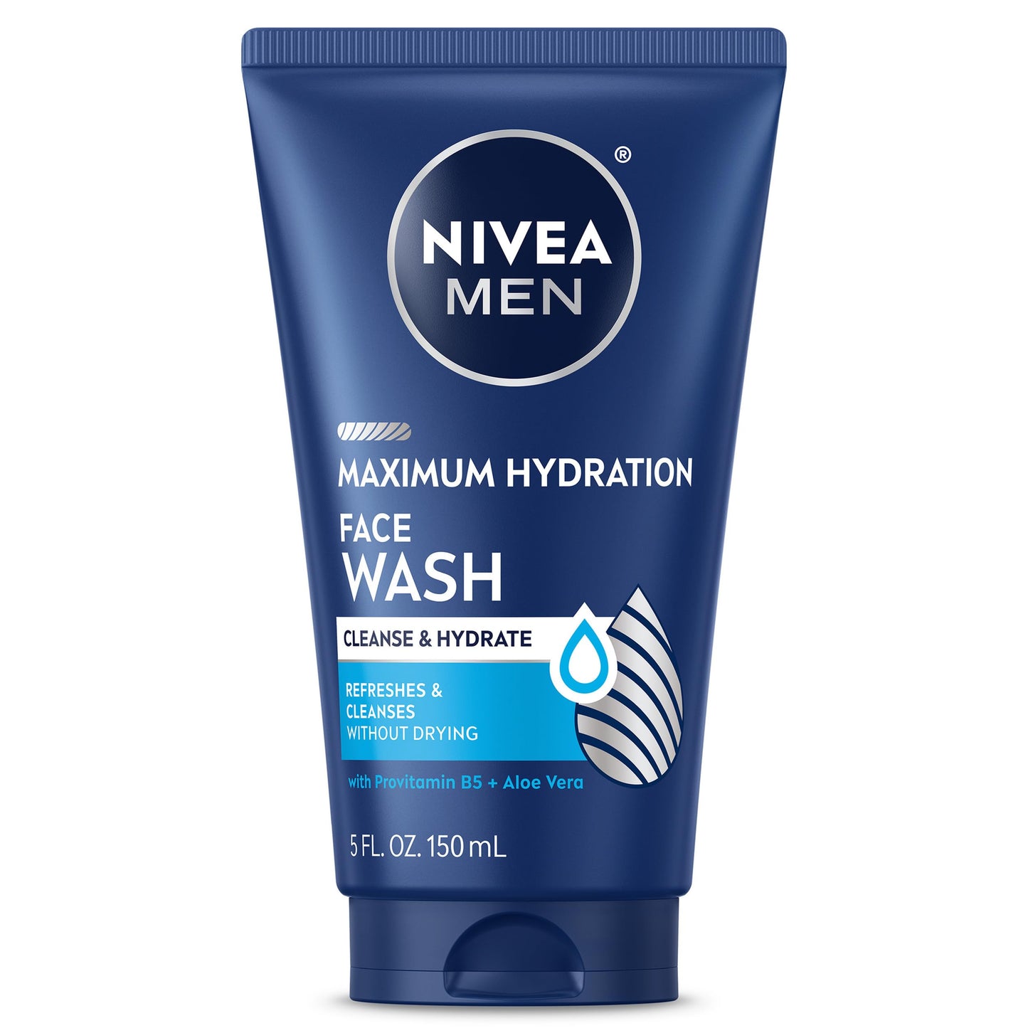 NIVEA MEN Maximum Hydration Face Wash, Face Wash with Provitamin B5 and Aloe Vera, Refreshes and Cleanses without Drying, 5 Fl Oz Tube Beauty and Personal Care NIVEA MEN Default Title
