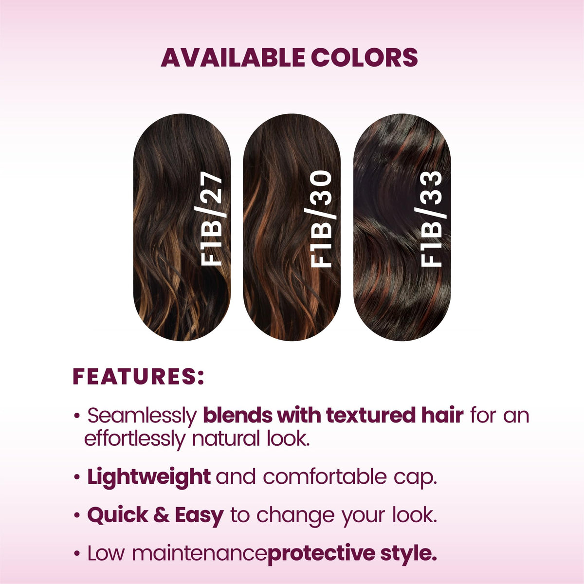 Sensationnel Lulubun Updo Hairextensions-Space Buns Unit 1,1B OFFBLACK