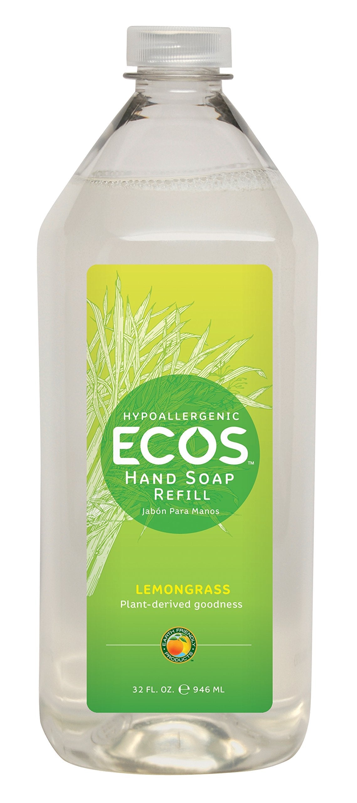 Earth Friendly Products Hand Soap Refill, Lemongrass, 32 Ounce Beauty & Personal Care ECOS