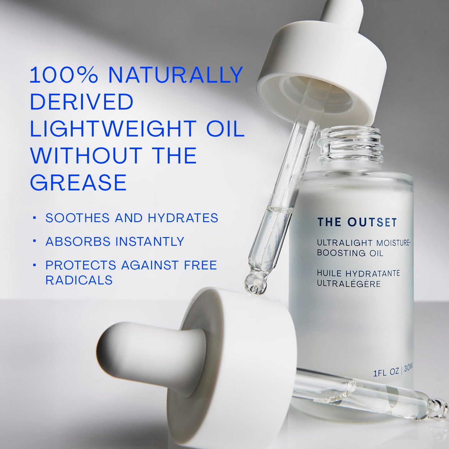 The Outset Ultralight Hydrating Face Oil with Squalane, Fast-Absorbing, Non-Clogging & Gentle Moisturizer, Fragrance-Free, Clean, Vegan & Gluten-Free Beauty & Personal Care The Outset