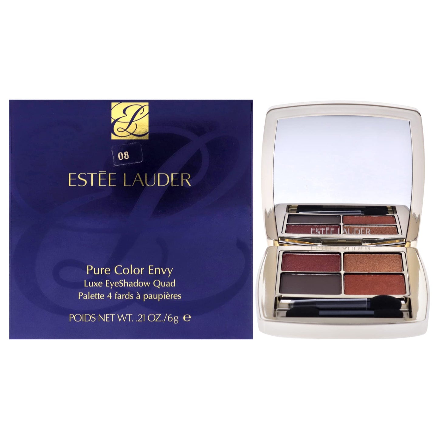 Estee Lauder Pure Color Envy Luxe Eyeshadow Quad - 08 Wild Earth Eye Shadow Women 0.21 oz Beauty & Personal Care Estée Lauder