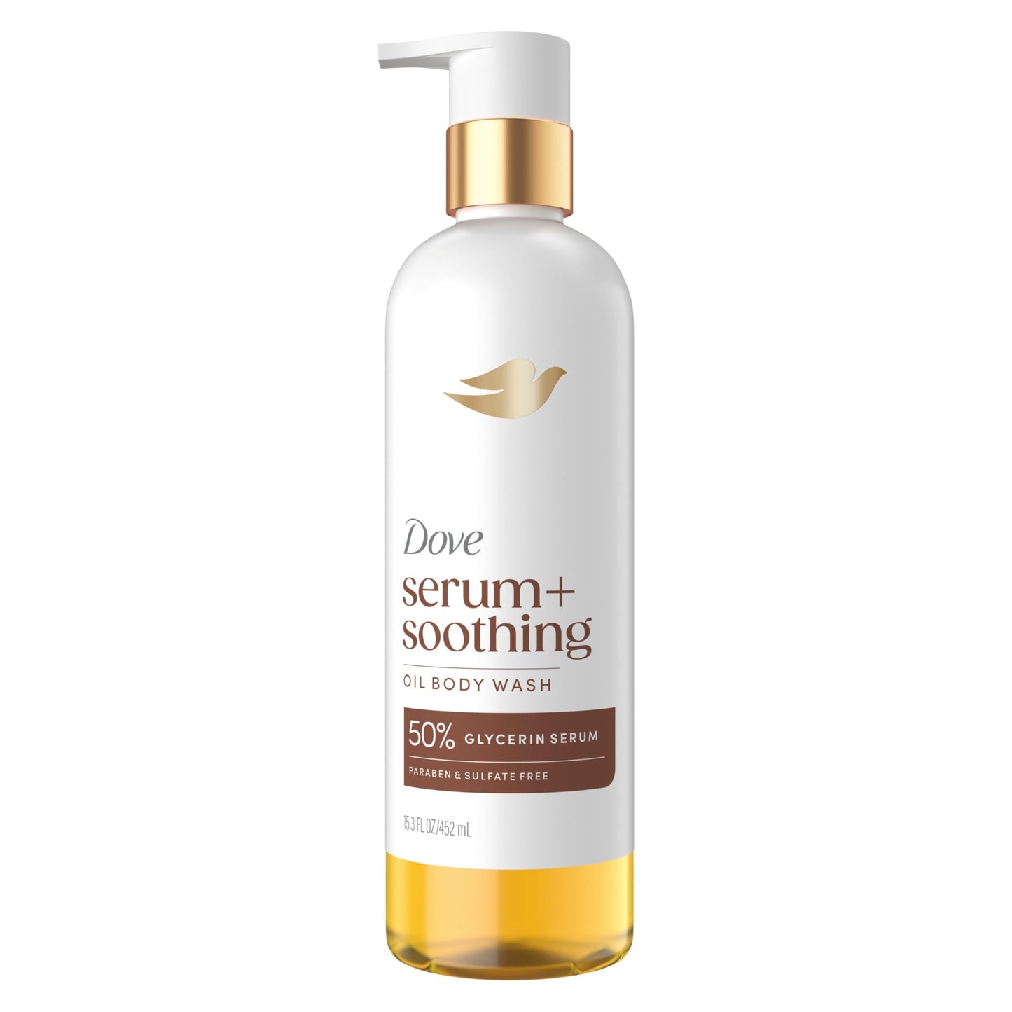 Dove Serum+ Shower Oil Body Wash with Glycerin Serum, Almond Oil & Sandalwood, Soothing Hydrating Cleanser, 15.3 fl oz Beauty & Personal Care Dove