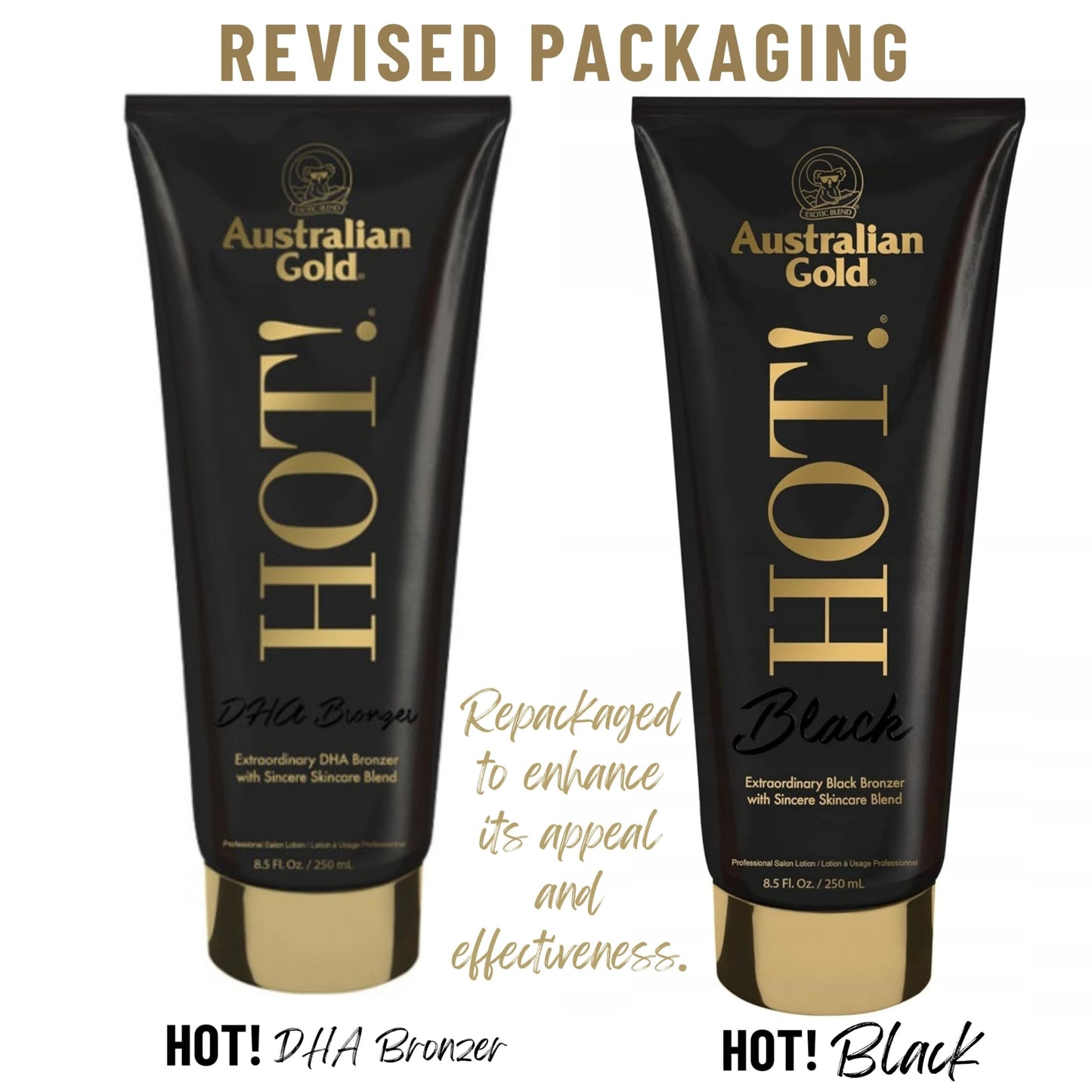 Australian Gold Hot! Bronze Extraordinary DHA Bronzer - 8.5 ounces, Tanning Lotion for Indoor or Outdoor use HOT! Black DHA Bronzer Beauty & Personal Care Australian Gold