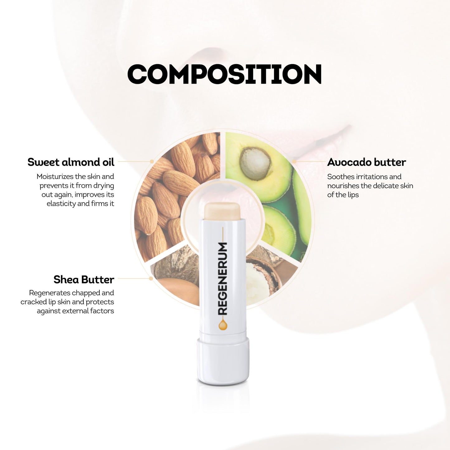 Regenerum - Lip Peeling - Intensive Moisturization & Nourishment for Very Chapped Skin, Silica Exfoliation, Firmness Restoration, and Protection - 5g Beauty and Personal Care Regenerum