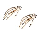 Halloween Hair Accessories for Women Girls - Halloween Costumes Skeleton Hand Hair Clip Hairpin Rhinestone Hair Claw Clips Barettes Christmas Birthday Beauty & Personal Care Sisadodo